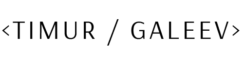 Timur Galeev Blog